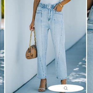 VICI - High Rise - Paper Bag Waist - Denim